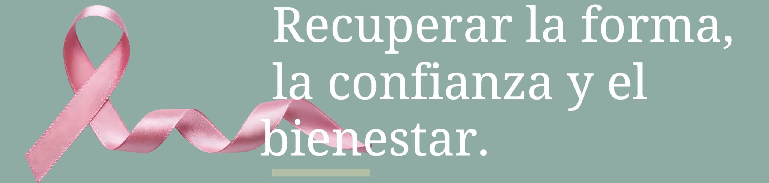 Cirugía reconstructiva de mama tras cáncer de mama en Gijón, lazo rosa y mensaje sobre recuperación de la confianza y el bienestar.